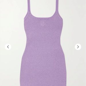 Alexander wang purple sparkle tank dress